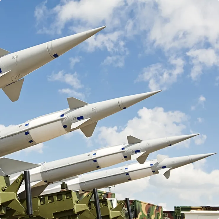Defense missile systems aligned for strategic operations and predictive logistics management