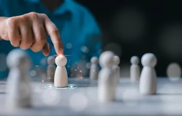 Hand selecting key team member for planning decision