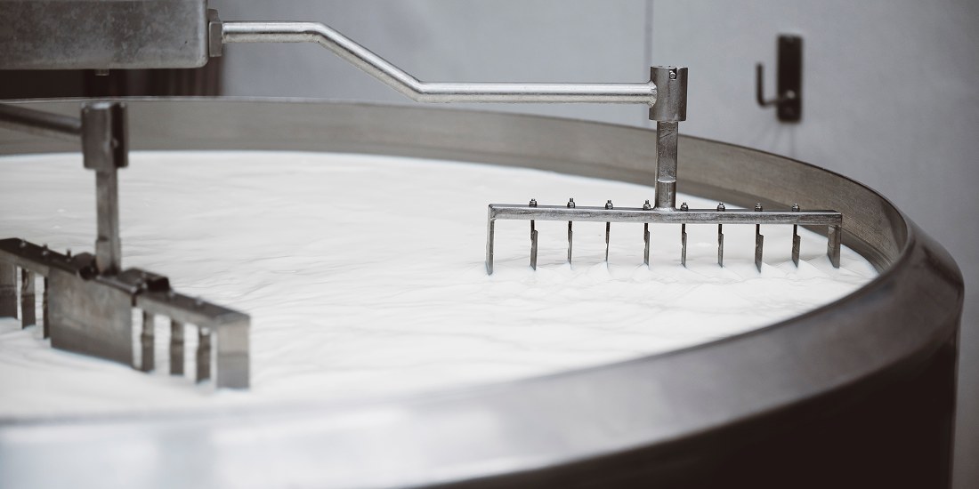 Milk processing and dairy production flow through a plant