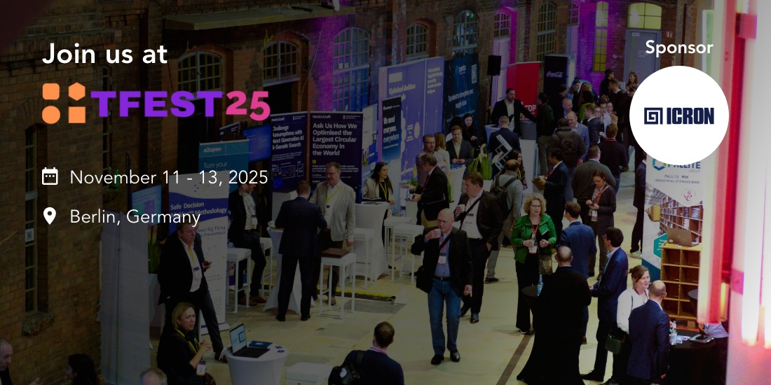 ICRON sponsoring TFEST25 in Berlin, Germany, November 11–13, 2025, connecting supply chain innovators