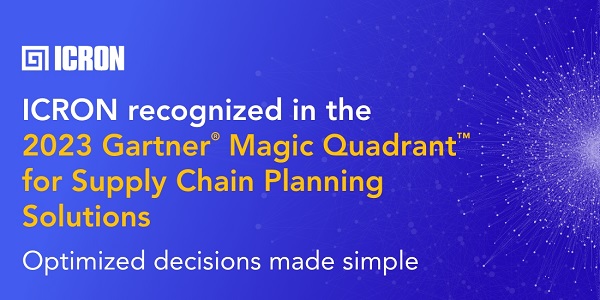 Shaking things up: ICRON recognized in the 2023 Gartner® Magic Quadrant™ for Supply Chain Planning Solutions