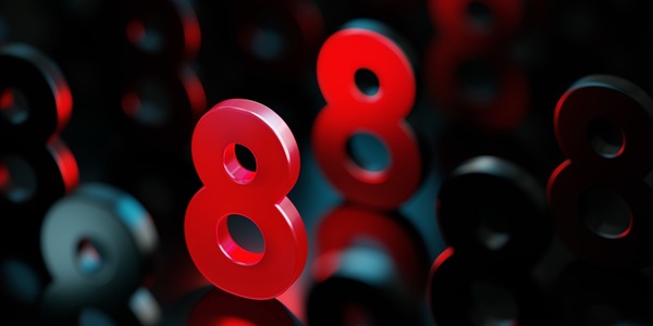 Illustration showing eight warning indicators across a supply chain network.